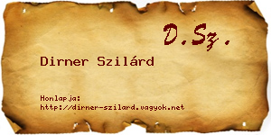 Dirner Szilárd névjegykártya