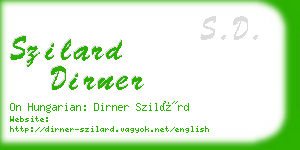 szilard dirner business card